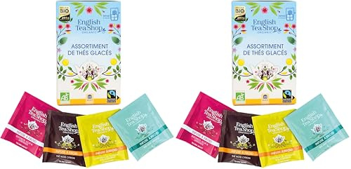 English Tea Shop - Thé glacé bio infusion à froid - Ice tea bio naturel - 20 sachets de thé à infuser à froid pour créer de l'eau aromatisée sans sucre rafraichissante - Meilleur produit bio 2024