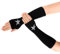 Women Goth Arm Sleeve Goth Arm Warmers Y2k Knitted Fingerless Warm Gloves With Thumb Hole Gothic Steampunk Accessories, Black