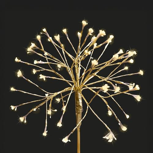Gartenpirat Lichterbaum Ø 45 cm 600 Mikro-LEDs warmweiß Timer-Funktion mit Erdspieß LED-Dekoration Weihnachtsdeko