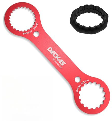 Grillix Chiave per Guarnitura per Mountain Bike, Chiave Center Lock, Chiave per Movimento Centrale, Chiave per Movimento Centrale, per Riparazioni in Bicicletta Rossa