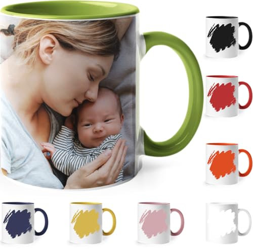 latostadora Taza Personalizada Con Foto o Texto - Tazas Personalizadas Dia del Padre Madre - Tazas de Colores para Personalizar - Regalos Personalizados Taza Personalizable - Personalised Mug