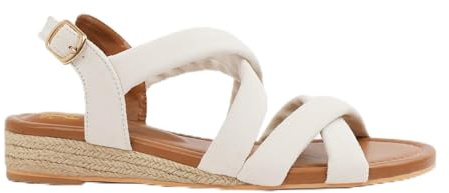 Fashion Thirsty Women Cross Strap Wedge Heel Sandals Strappy Formal Office Travel Summer Holiday Espadrilles Sandal Wide Fit Ladies Casual Comfy Shoes