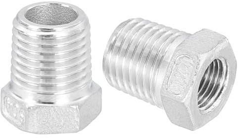 QUARKZMAN 1Pcs 1/4 Mâle à 1/8 Femelle NPT 304 Acier Inoxydable Réducteur Douille Hexagonale, Raccord de Tuyau de Réduction pour systèmes industriels, pétrole/gaz, eau, CVC et plomberie