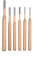 SMZhomeone 6Pcs Wood Chisel Sets Cylindrical Punch Chisel Round Head Center Punch Set 3-8mm High Hardness Hand Tool