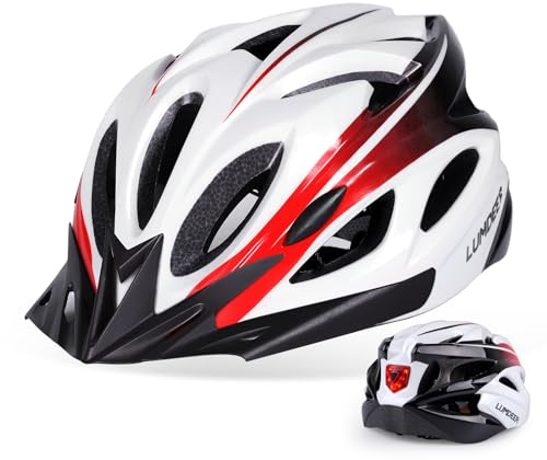 LUMDEER Fahrradhelm Erwachsene mit Licht, Radhelm mit Abnehmbarer Magnetische Schutzbrille Visier UV400, City Helm Urban für Herren und Damen, Bike Helmet mit 18 Belüftungskanäle