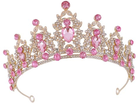 SAFIGLE Kristall Krone Tiara für Hochzeit Fest Exquisiter Kopfschmuck Strass-haarschmuck Vintage-design Langlebig und Strapazierfähig