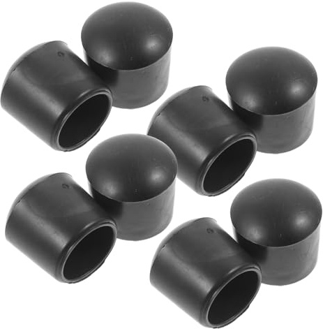 Tischfußball Endabdeckungen 8 Stück für 16mm Stangen, Schwarz PVC | Kickertisch Zubehör, Ersatz Endkappen für Tischfußball, Einfach Montierbar, Schutz für 16-MM Stangen