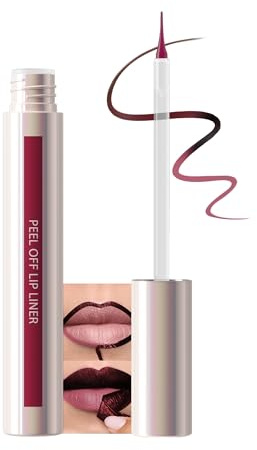 Peel Off Lipliner Tattoo, Pink Rose Long-Wear Matte Lip Liner Stain Peel Off, Präzise Anwendung, Wasserfest Wischfest, Hält Einen Tag Lang, Highly Pigmented Lipgloss Lippenstift, Makeup für Frauen-02
