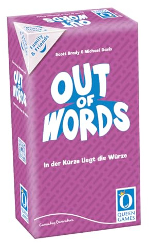 Queen Games : Out of Words DE – Gesellschaftsspiel & Partyspiel für 2–10 Spieler, kreatives Wortspiel für Familie & Freunde