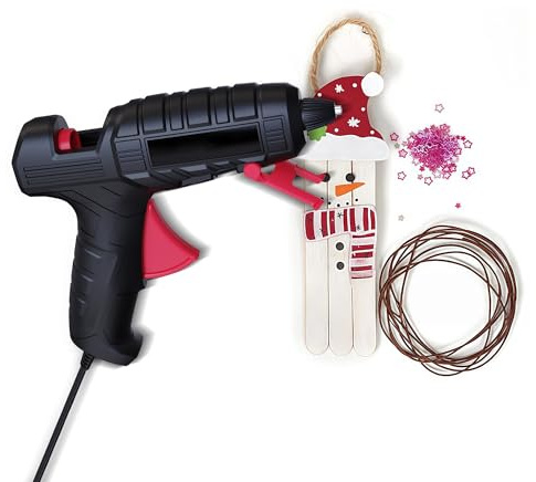 Heissklebepistole 40W – Leistungsstarke Klebepistole für Ø11,2-mm Klebesticks – Universelle Heißklebepistole für Holz, Kunststoff, Karton & Reparaturen