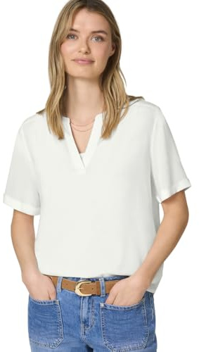 Street One Damen Kurzarm Bluse mit Turn-Up
