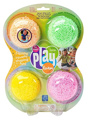 Learning Resources Playfoam Sparkle (4er-Set), Glitzernde Spielknete für Kinder, Trocknet nie aus, ungiftig & rückstandslos, Sensorik-Spielzeug für Feinmotorik ab 3 Jahren