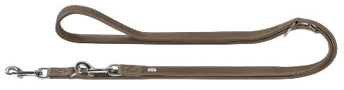 HUNTER Hunting Verstellbare Führleine für Hunde, Leder, weich, robust, 1,8/200 cm, oliv