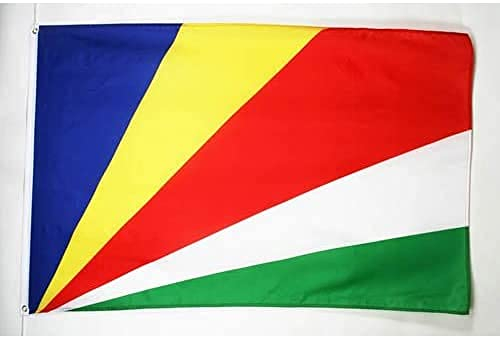 AZ FLAG - Flagge Seychellen - 90x60 cm - Republik Seychellen Fahne 100% Polyester mit Messing-Ösen - 50g