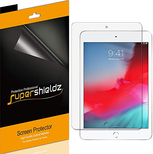 [3-Pack] Supershieldz para Apple iPad Mini 4 Protector de pantalla, transparente de alta definición anti-Bubble Shield + garantía de por vida reemplazos