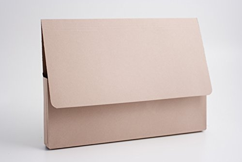 Exacompta - Ref PDW4-BUFZ - Guildhall - Plain Document Wallet, 325 x 230mm, 285gsm Heavyweight Manilla, Holds Up to 200 A4 Sheets, Blue Angel Certified - Buff, 50 Pack