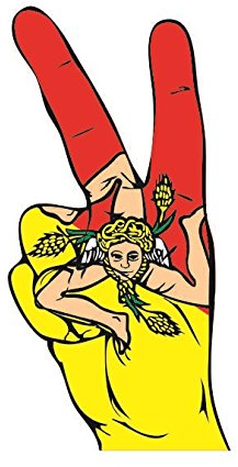 U24 Aufkleber Peace Finger Sizilien Autoaufkleber Sticker