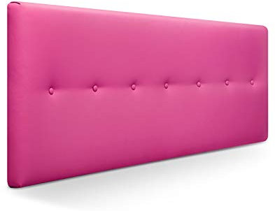 SUENOSZZZ-ESPECIALISTAS DEL DESCANSO Cabecero de Cama Dakota tapizado en Polipiel para Camas de 90 (100 x 57 cm) Polipiel Fucsia
