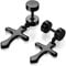 JewelryWe Schmuck Herren Damen Ohrringe, Edelstahl Ohrstecker Kreuz Ohrhänger Ohrpiercing, Schwarz