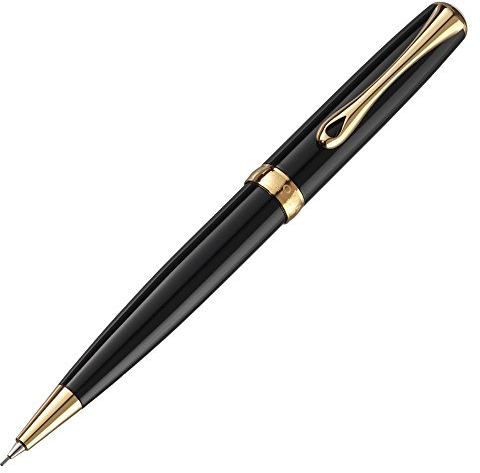 Diplomat D40203050 Excellence A2 Trim Druckbleistift 0,7, schwarz Lack/Gold