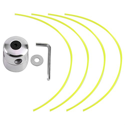 Fdit Aluminium Gras Trimmer Kopf, Trimmer Head Spule-Set mit 4 Linien Brush Cutter Kopf für Benzin Gras Brush Cutter