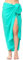 Pareo Sarong Tuch Damen Herren - Wickelrock Strand - Strandtuch blickdicht als Wickeltuch oder Handtuchkleid und Wickelkleid Unisex Frauen und Männer - mit Schnalle einfarbig Petrol Türkis Grün