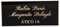 Placa para Buzón de aluminio negro y grabado brillante. Cinta autoadhesiva. Grosor 0,5mm y tamaño máximo 100x40mm