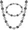 AFSTALR Collana Chicco di caffè Uomo Acciaio Inossidabile 11mm Bracciale Chicco di caffè in Set Bracciale con Catena Uomo Gioielli Argento Nero Hip Hop di caffè Argento 61CM