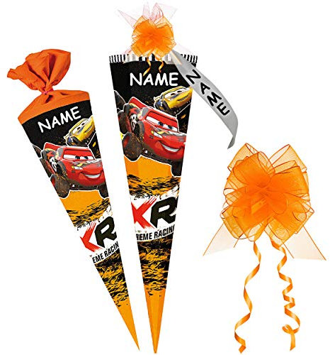 alles-meine.de GmbH stabile Spitze - aus Kunststoff - verschiedenes Zubehör frei wählbar - passend für Schultüte - Cars - XRS Racing - Auto - 70/85 cm - Zuckertüte - ALLE Grö..