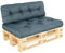 Pillows24 – Palettenkissen – 2-teiliges Set | Palettenauflage für Palettensofa | Sitz- und Rückenkissen für Europaletten | Palettenmöbel Indoor & Outdoor, UV-beständig | Made in EU | Türkis