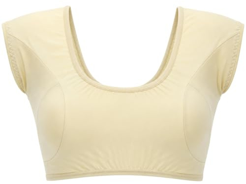 Healifty Women Underarm Sweat Vest Breathable Sweat Guard Underwear Absorbing Pads Reusable Comfortable for Sports Daily Wear Skin Colour Size