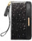 börsen für Frauen PU-Leder Kartenhalter Organizer Damen Clutch mit Quaste Handgelenkschlaufe