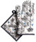 Maison d' Hermine Amazonia 100% Coton Set de Gant de Cuisine (19cm x 33cm) et manique (20cm x 20cm) pour Barbecue, Cuisine, Cuisson, Grill, Micro-Ondes, Barbecue, Thanksgiving, Noël