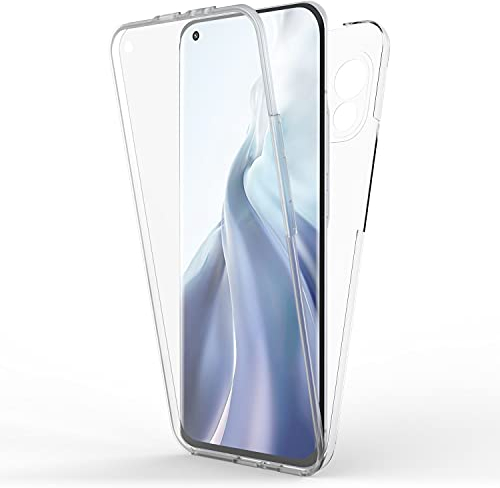 NALIA 360 Grados Carcasa Compatible con Xiaomi Mi 11 5G Funda, Transparente Full-Body Case Cristal Claro Proteccion Integral Hardcase Trasera & Delantera Protector Pantalla, Delgado Cover Resistente