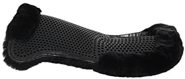 Acavallo Gel Pad hinten erhöht Schaffellunterseit - schwarz, OneSize - AC152