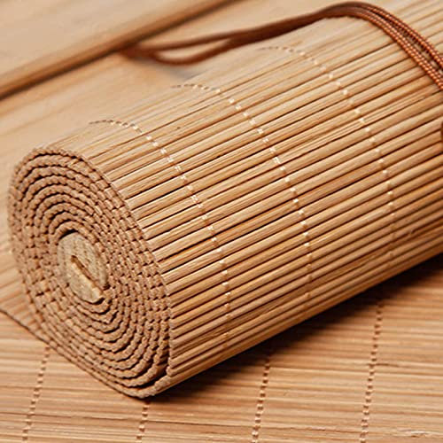 Jolan Store Enrouleur Bambou Exterieur,Stores À Rouleau Naturel De Carbonisation,Rideau en Bambou pour Pergola De Balcon,Pare-Soleil,Largeur 60cm 80cm 100cm 120cm 150cm,W×H-120x220cm/47x86.5in
