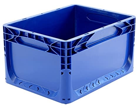 EU Eurobox geschlossen Blau 40 x 30 x 22 cm lebensmittelecht Eurobehälter Transportbox Lagerbox Behälter Lagerkiste Stapelbox