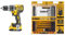 DEWALT Perceuse Visseuse à Percussion Brushless XR 18V Li-Ion 2Ah + DEWALT Coffret TOUGHCASE 25 Pièces, Embouts de Vissage et Forets Métal
