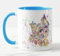 Vixar Yorkshire Terrier Yorkie perro mascota acuarela arco iris arte taza regalo cumpleaños trabajo oficina Navidad té café L azul