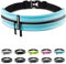 Fitgriff® Laufgürtel für Handy - Lauftasche Jogging, Hüfttasche, Sportgürtel, Running Belt zum Joggen, Laufen, Sport, Fitness - passend für alle Smartphones (Cyan, 62-90cm Bauchumfang)