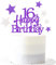 Glittery 16th Happy Birthday Cake Topper with Star,Personalised 16 Birthday Cake Toppers Party Decorations Party Supplies for Boys Girls Purple Silver