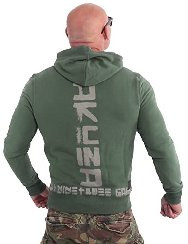 Yakuza Herren Skull View Kapuzenpullover, Cilantro, 5XL