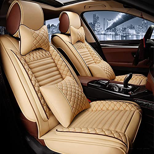 Auto-SitzbezüGe für Nissan Teana J32 2008-2013 5-Sitze, Leder Luxus Voll Vorderseite Und RüCkseite SchonbezüGe, Auto-ZubehöR Schonbezug AutositzbezüGe Kompatibel
