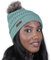 Brook + Bay Pom Pom Beanie Wintermütze für Frauen - Kunstpelz Pompon Warm Chunky Soft Cable Knit Hüte - Kaltes Wetter Strickmütze, blassgrün, Einheitsgröße