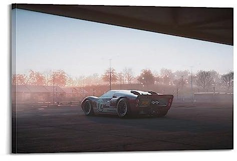 MITIN Super Auto-Poster für Ford GT40, Sportwagen, dekoratives Gemälde, Leinwand, Wand- und Kunstbild, Familienschlafzimmer-Dekor, 20 x 30 cm