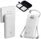 Q Power bank da 10000 mAh, caricabatterie portatile sottile, batteria esterna a 4 prese con spina CA incorporata, cavi micro USB C 3, compatibile con iPhone, Samsung, telefoni Android, tablet e altro