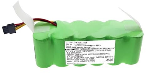 Batteries for épurateur de Sol 2000 mAh/14,4 V/28,80 Wh. Compatible avec Amibot Pure H20. Accessoires de Batterie for aspirateur à Main sans Fil.