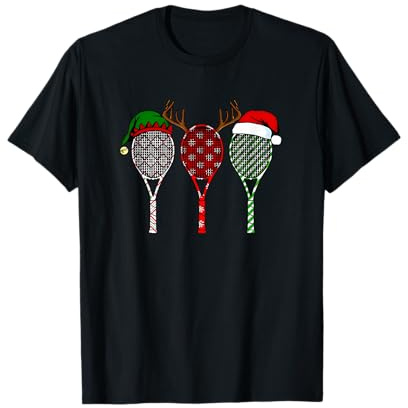 Tennis Merry Chistmas 3 Tennisschläger Weihnachten T-Shirt