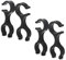 Trekkingstock-Clips – Doppelstab-Schnallenverbinder für Wanderstöcke (1,4 cm – 1,8 cm Durchmesser) – Gehstock-Zubehör, ideal für Schlamm, Sumpf und Schnee-Gebiete, 4 Stück