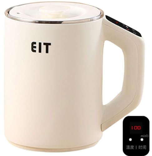 Temperature Control Smart Mug Warmer, Electric Portable Coffee Kettle, Adjustment Of Temperature And Time Mini Electric Stew Cup, For Heating Coffee, Beverage, Milk, Tea ( Color : White , Size : 0.8L
